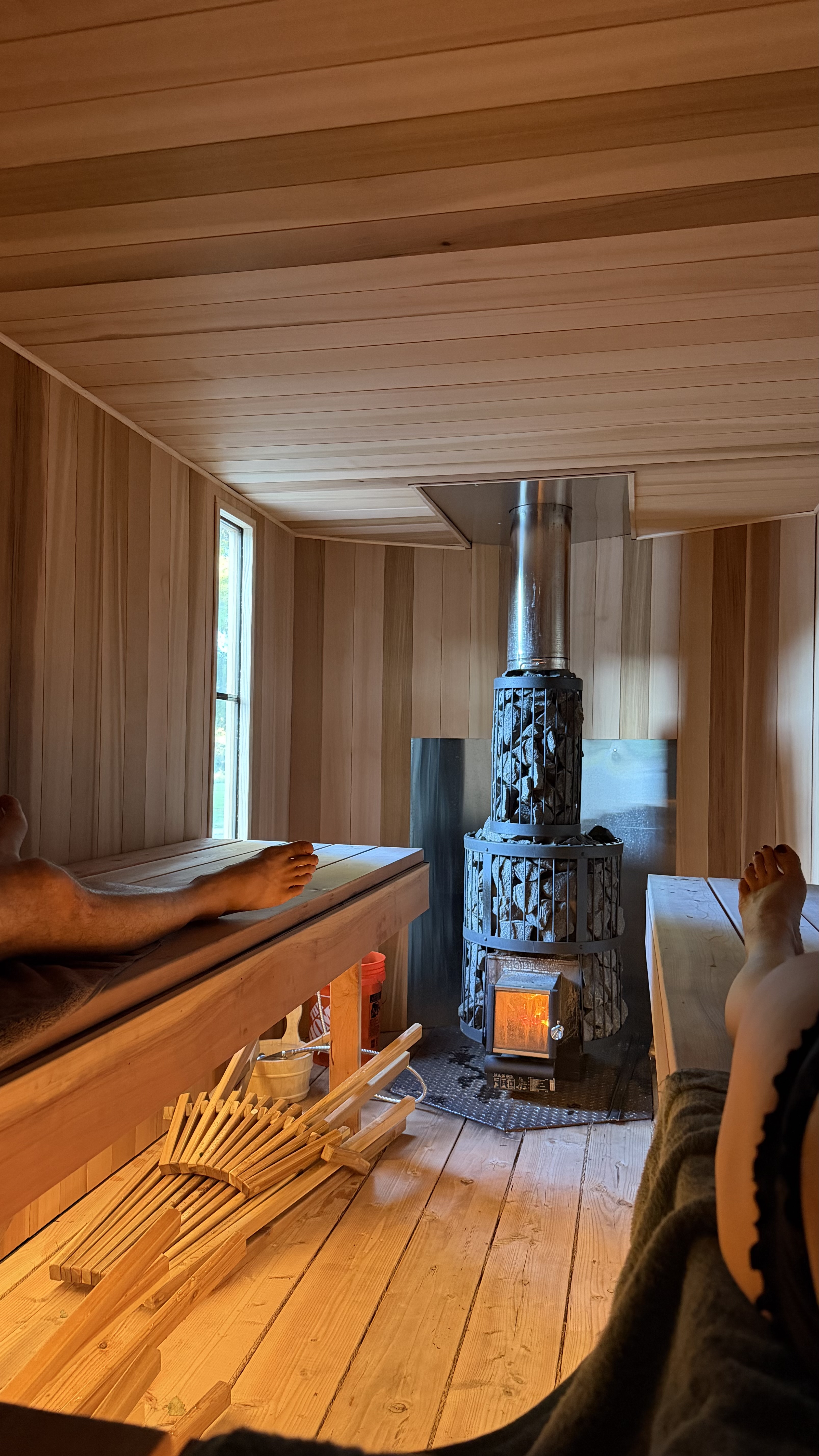 Private wood-fired sauna experience
